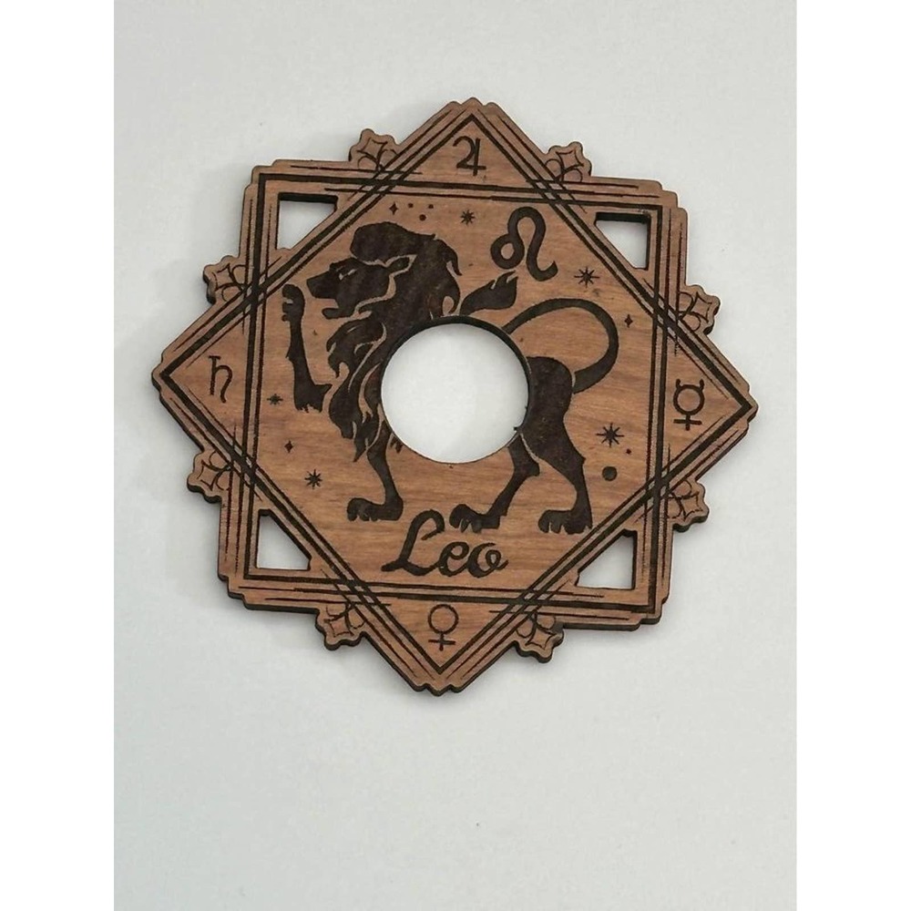 Leo Zodiac Laser Engraved Crystal Ball/Sphere Stand